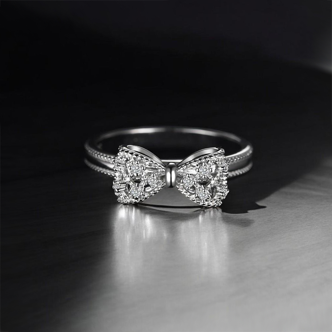 A Bond Tied by Love Bow Ring