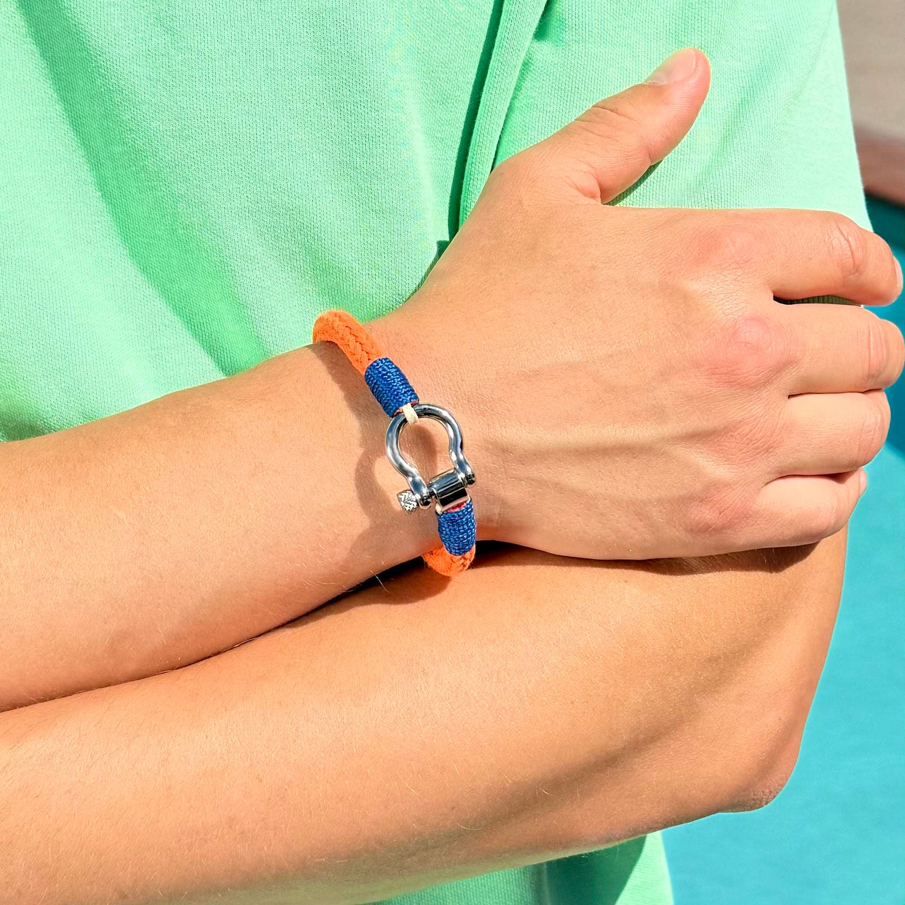 Multiple Sclerosis Awareness Omega Orange Bracelet