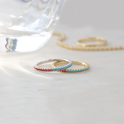 Unbreakable Spirit Diabetes Awareness Eternity Turquoise Ring