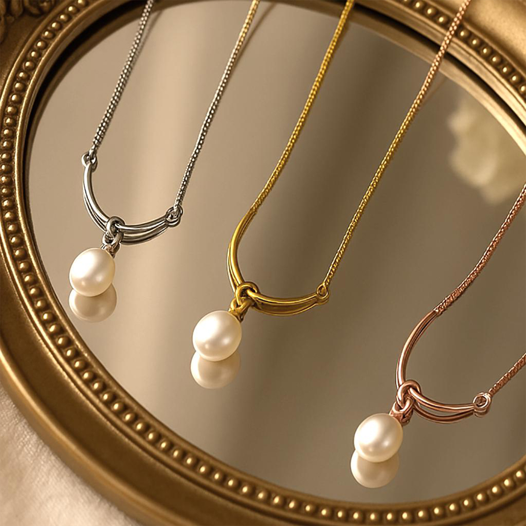 Angel’s Knot Pearl Forecer Necklace