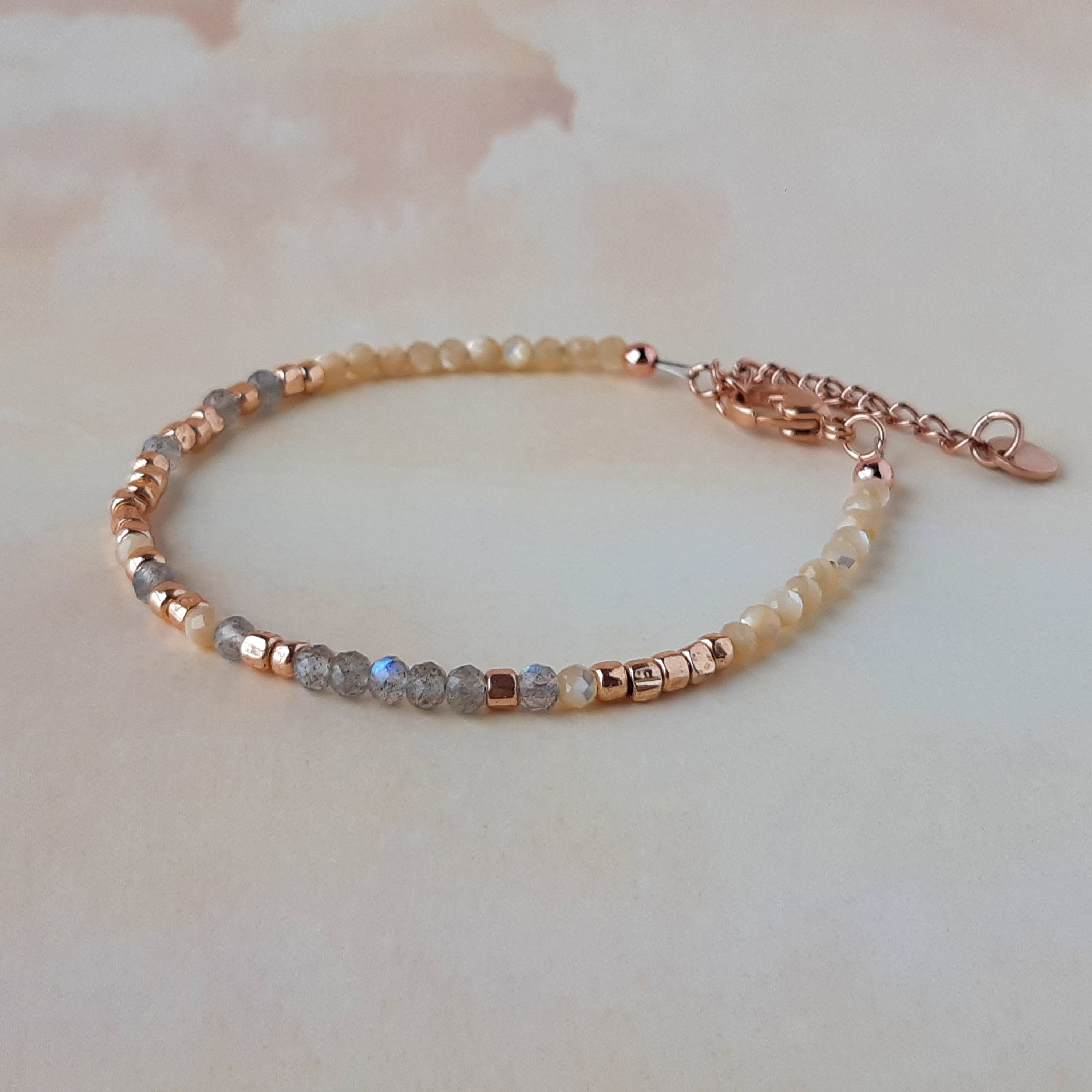 Mama To An Angel Morse Code Gemstone Bracelet