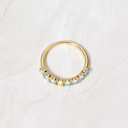 Down Syndrome Awareness Oval Diamonds Ring