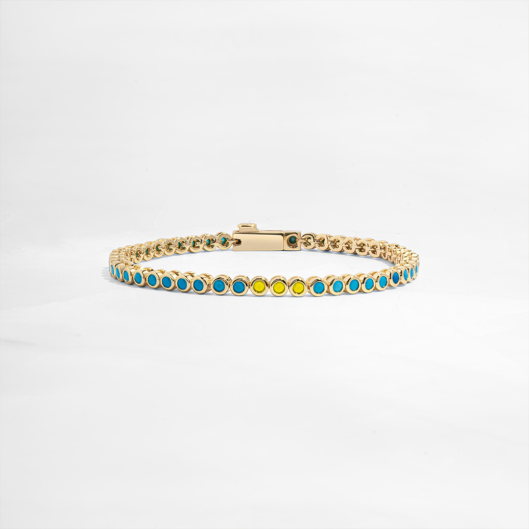 Down Syndrome Awareness Turquoise Gemstone Bracelet