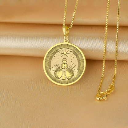 Wave of Light Gold Candle of Hope Necklace