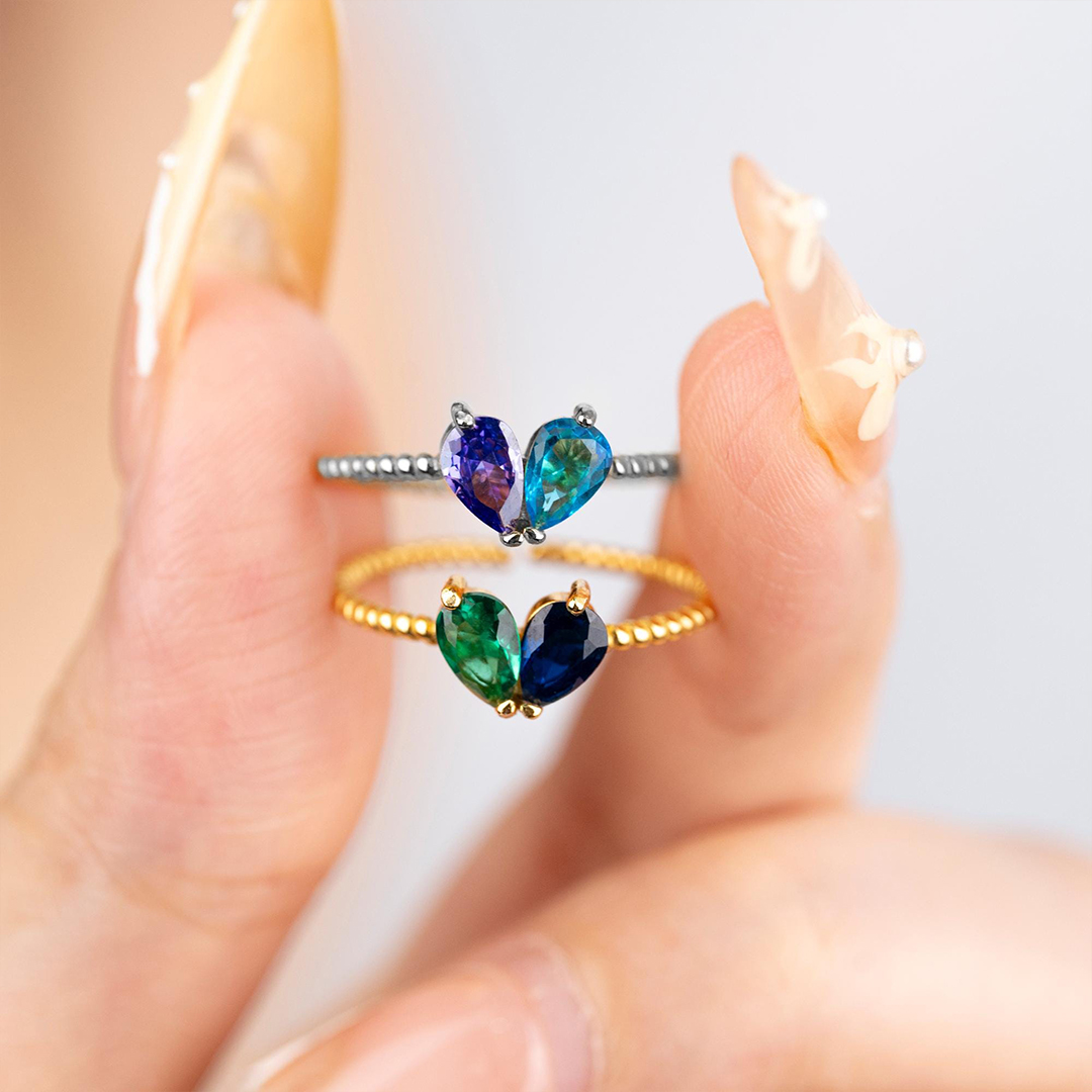 Always in Heart Personalized Daughter Birthstone Ring