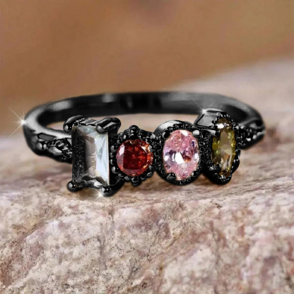 Personalized Multiple Stones Grandma Mom Family Ring