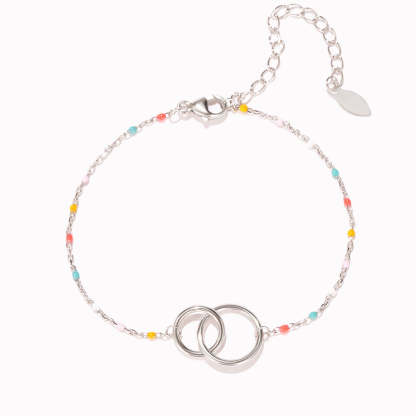 Our Friendship Is Two Interconnected Circles Bracelet