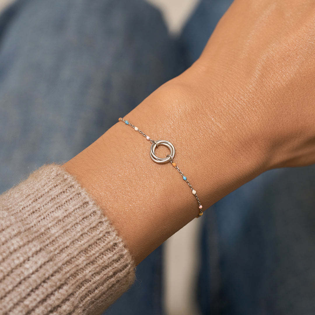 Matching Friendship Three Circles Link Bracelets