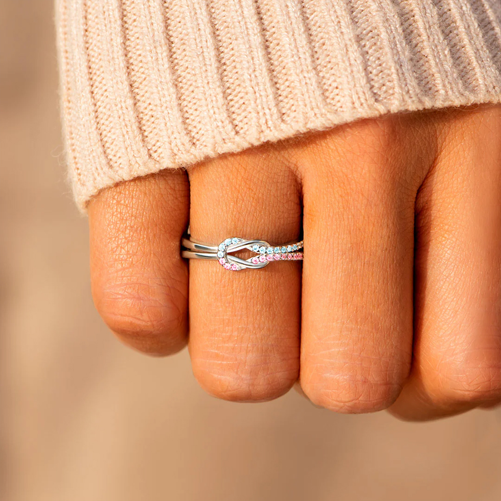 Mama Of An Angel Knot Ring