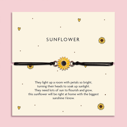Friendship Sunshine Sunflower Bracelet