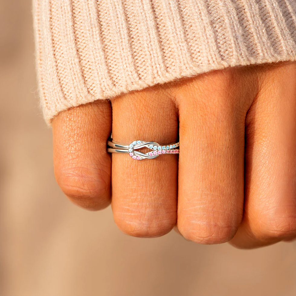 Mama Of An Angel Knot Ring