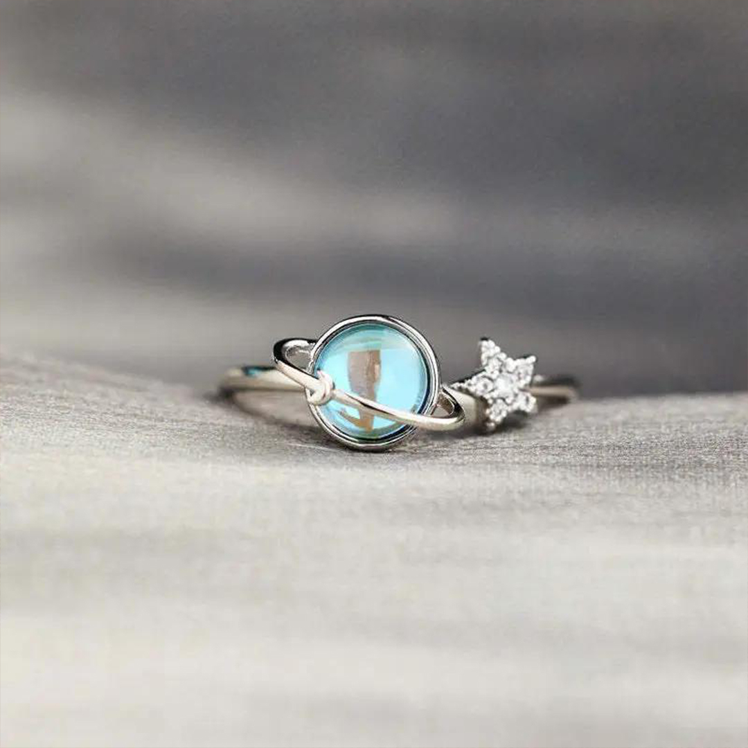 Don't Be Afraid Spinning Star Fidget Adjustable Ring