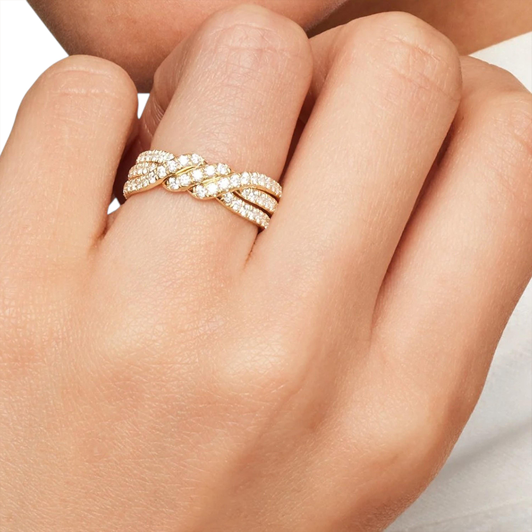 Angel’s Knot Twisted Diamonds Ring