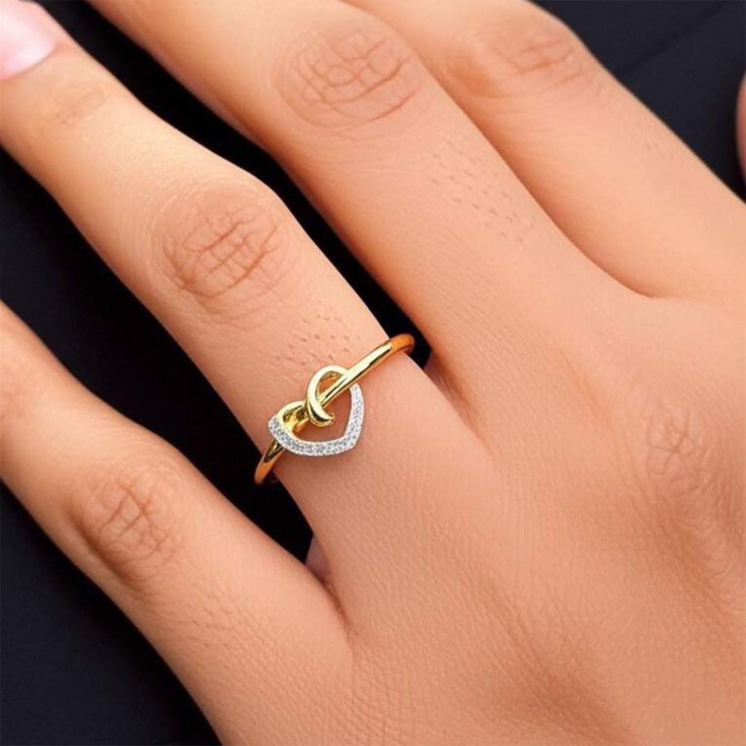 Angel’s Knot Diamond Heart Ring