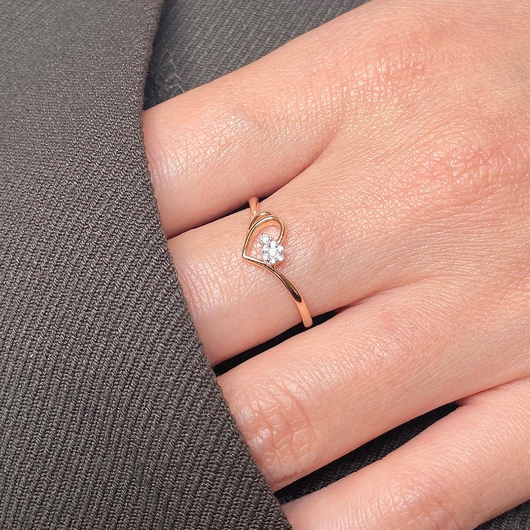 Forever Connected Mother-Daughter Heart Ring