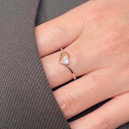 Forever Connected Mother-Daughter Heart Ring