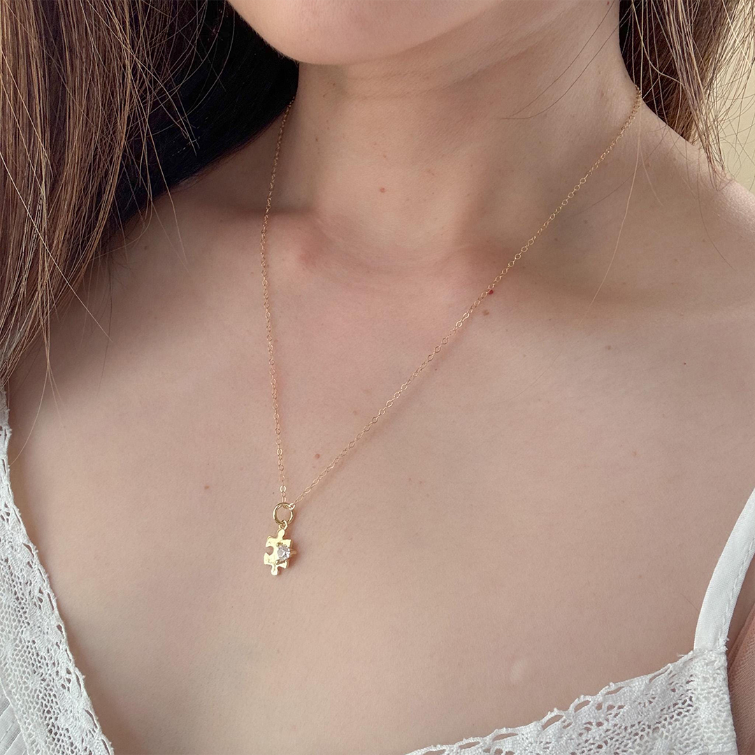 Autism Awareness My Unique Puzzle Piece Necklace