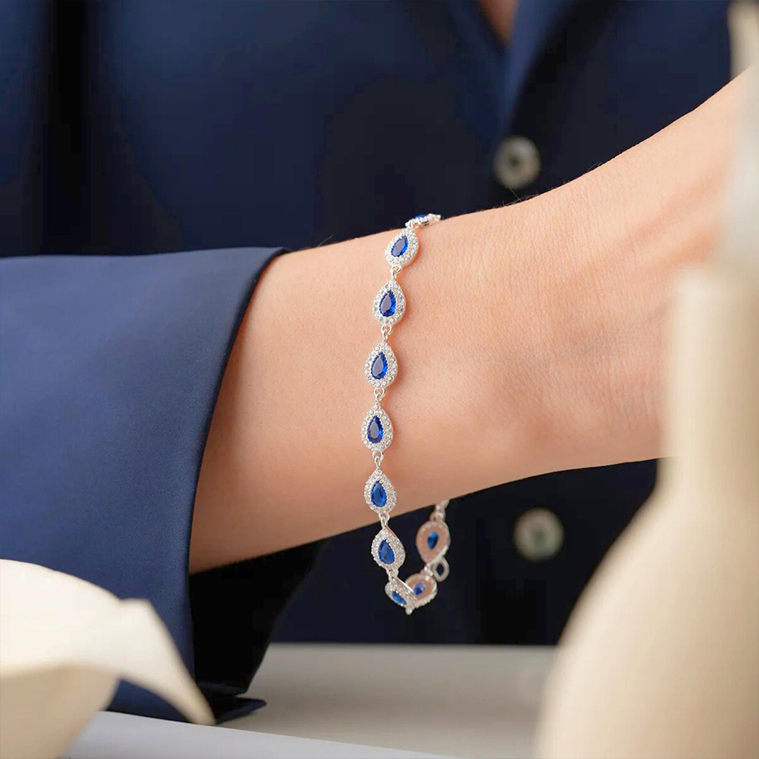 Colorectal Cancer Awareness Blue Tennis Bracelet