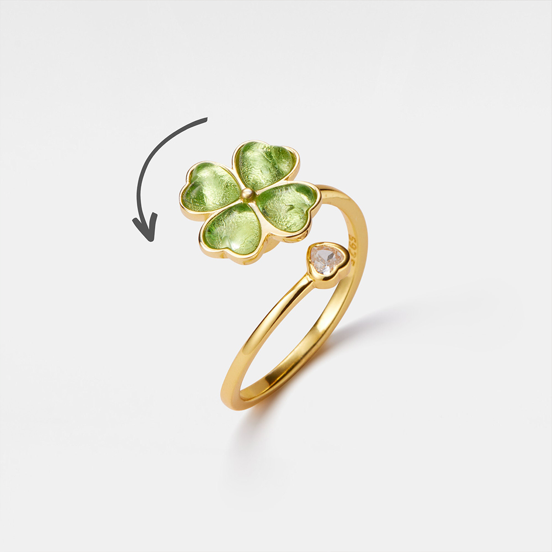 Four Leaf Clover Lucky Ring