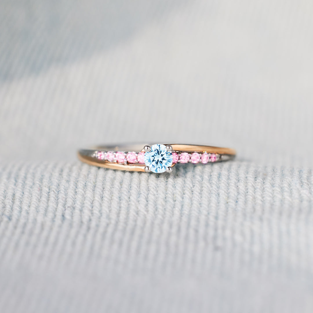 Mama Of An Angel Round Cut Accent Ring