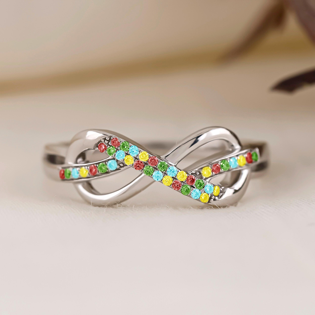 Autism Awareness Spectrum of Love Ring