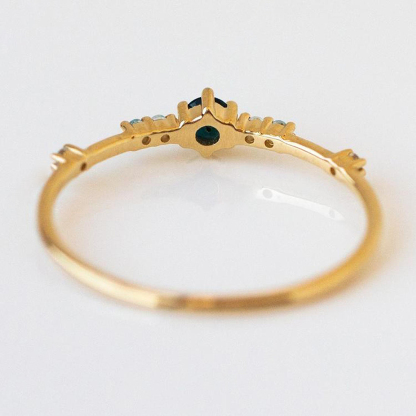 Ovarian Cancer Awareness Nobody Fights Alone Teal Sapphire Ring