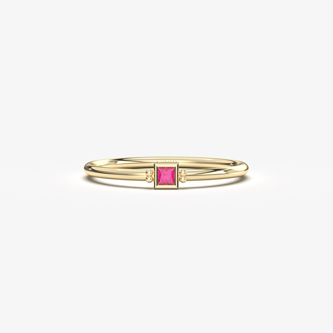 Grandma’s Tear of Joy Personalized 1-6 Birthstone Ring