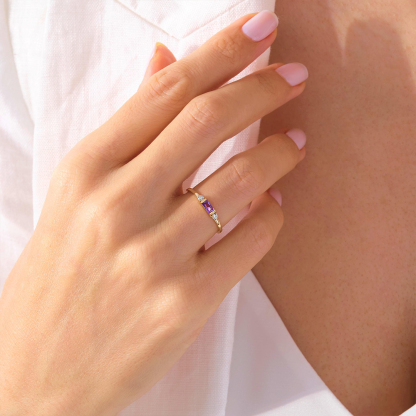 Lupus Awareness Baguette Ring