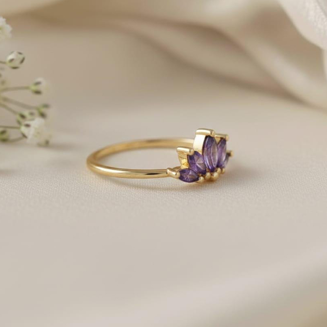 Lupus Awareness Purple Crown Ring
