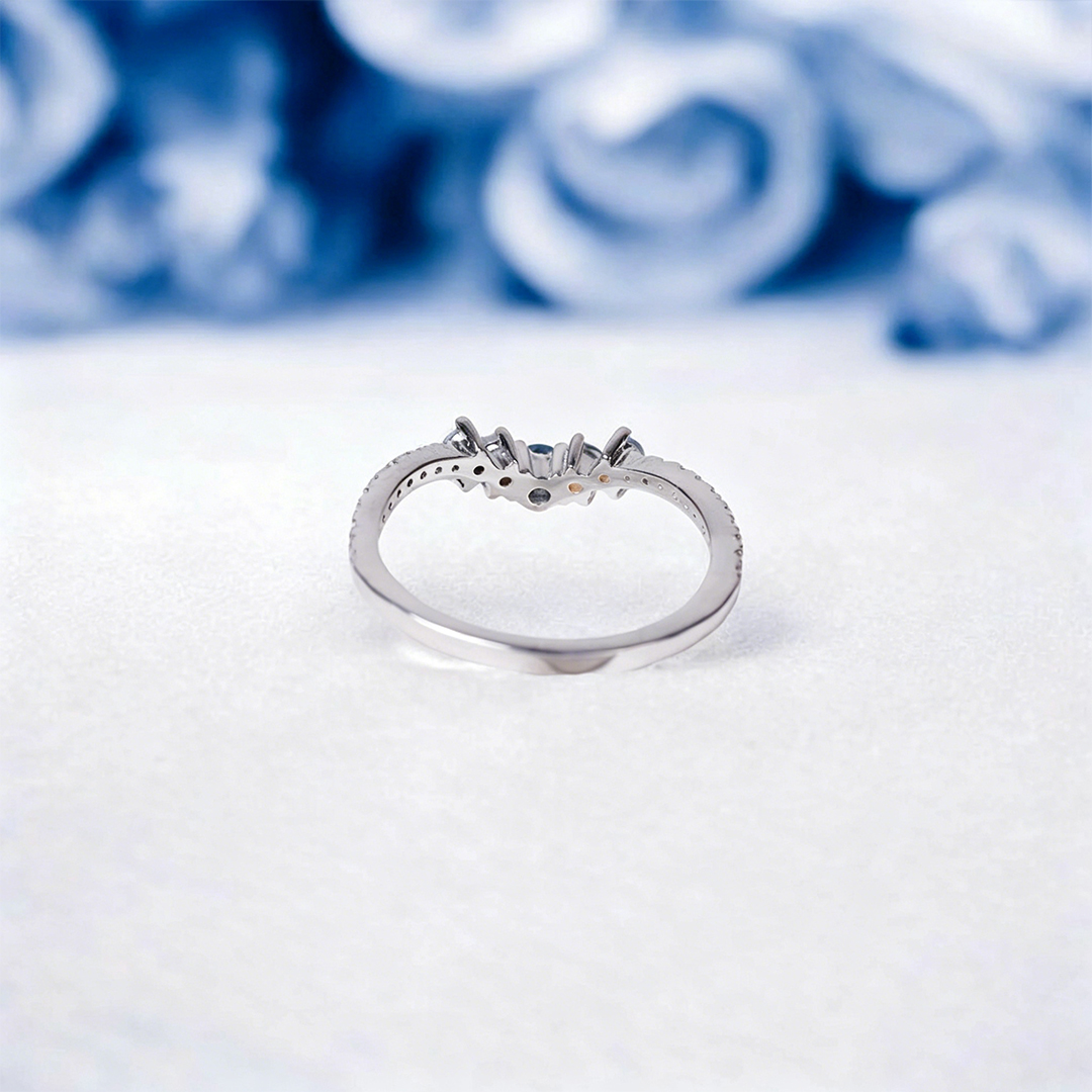 Ovarian Cancer Awareness Strength & Unity Chevron Ring