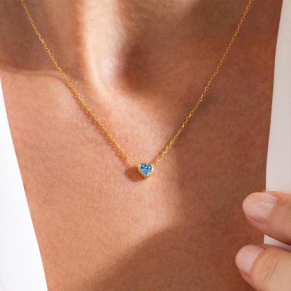 Choosing Myself Custom Heart Birthstone Necklace