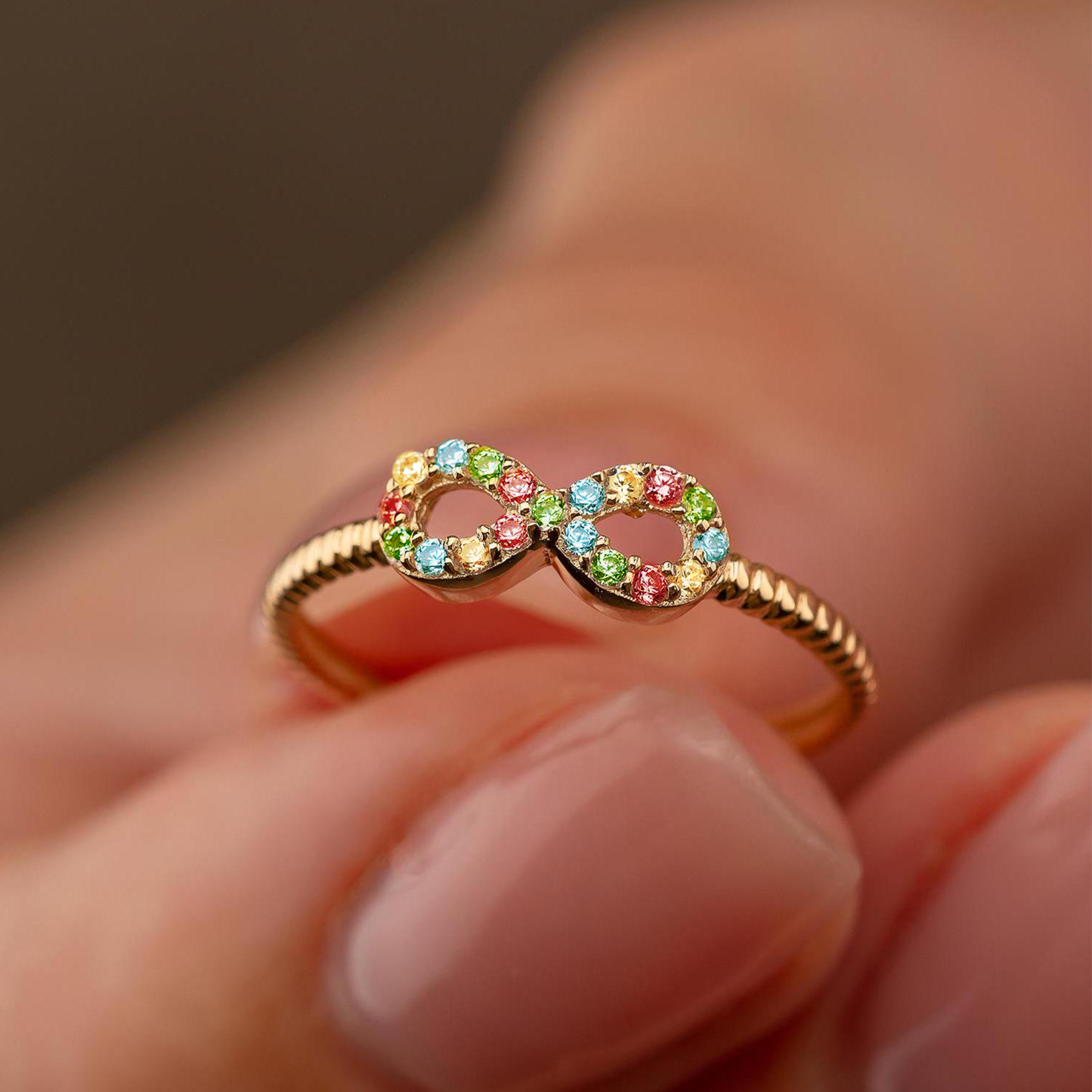 Star Mom Dainty Infinity Symbol Ring