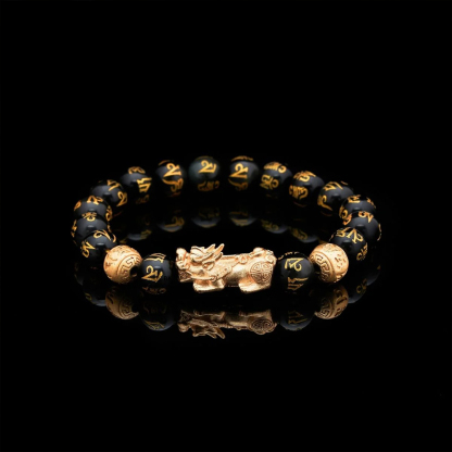Feng Shui Bracelet – Pixiu Black Obsidian Bracelet for Better Sleep and Relaxation