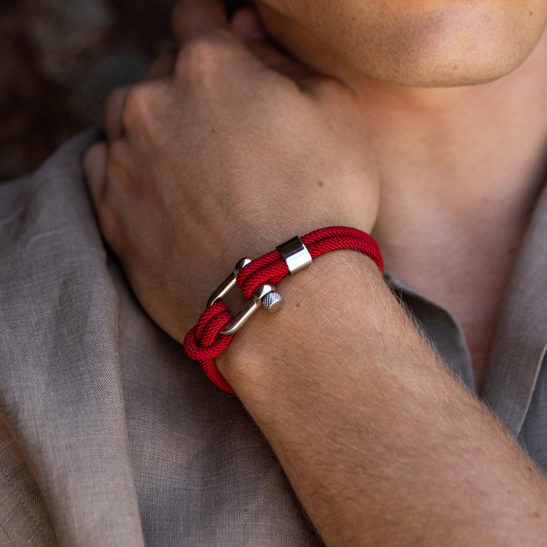 Stronger Than Stroke Red Rope Bracelet