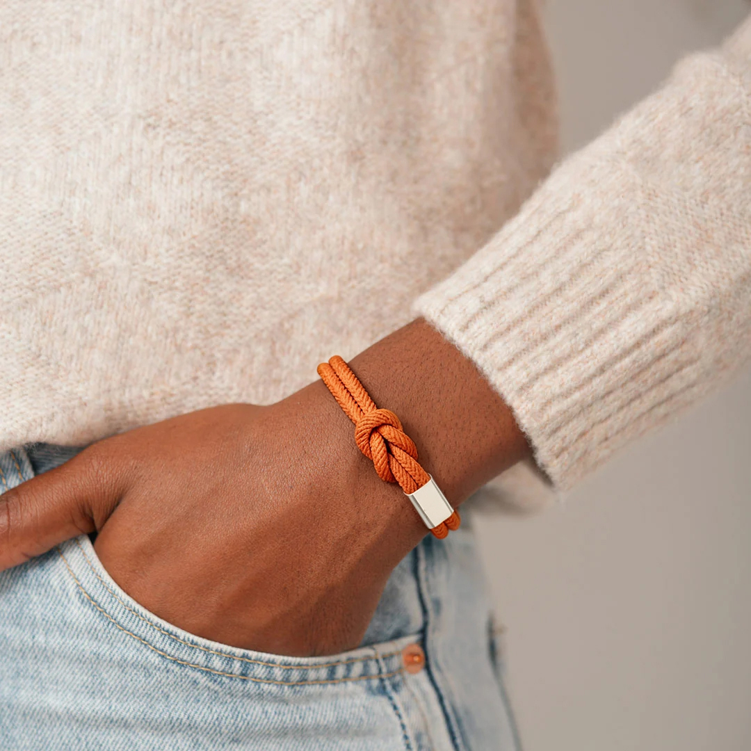 Multiple Sclerosis Awareness Orange Knot Bracelet