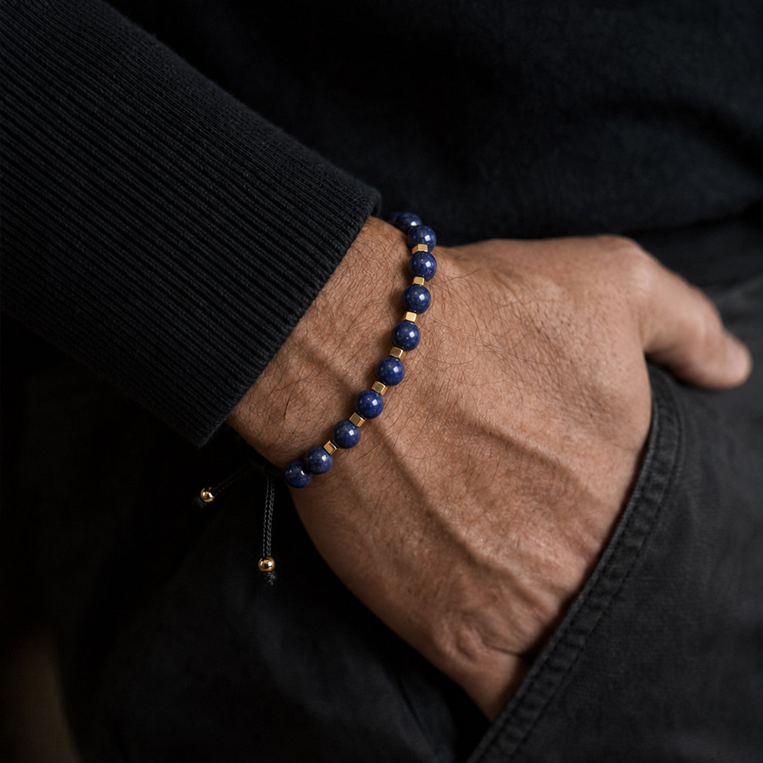 Prostate Cancer Round Bead Magnetic Bracelet