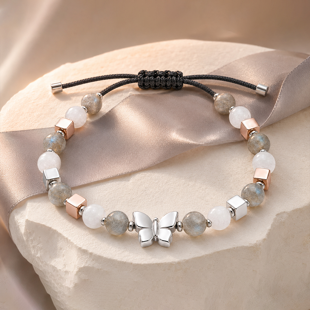 Lung Cancer Awareness Bead Magnet Bracelet
