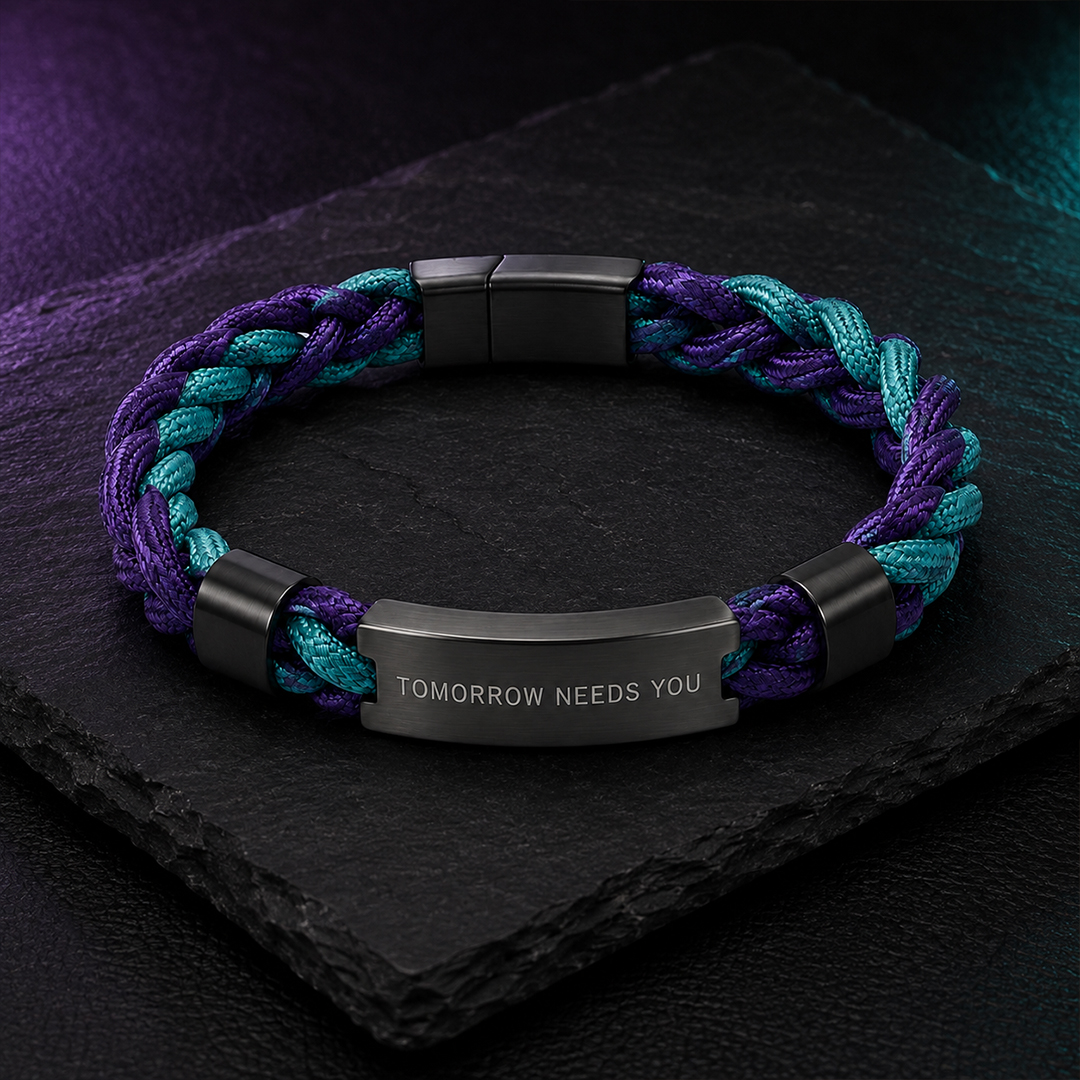 Tomorrow Needs You Suicide Awareness Engraved Bracelet
