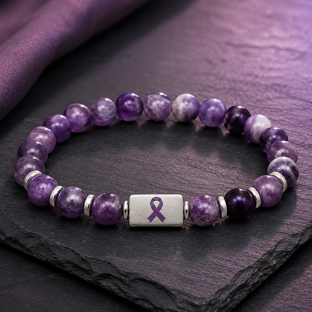 See the Person Alzheimer’s & Dementia Awareness Purple Ribbon Bracelet