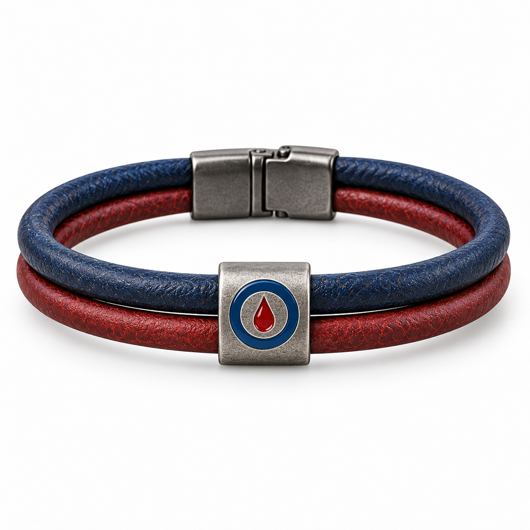 Room for Every Feeling Diabetes Awareness Red and Blue Bracelet