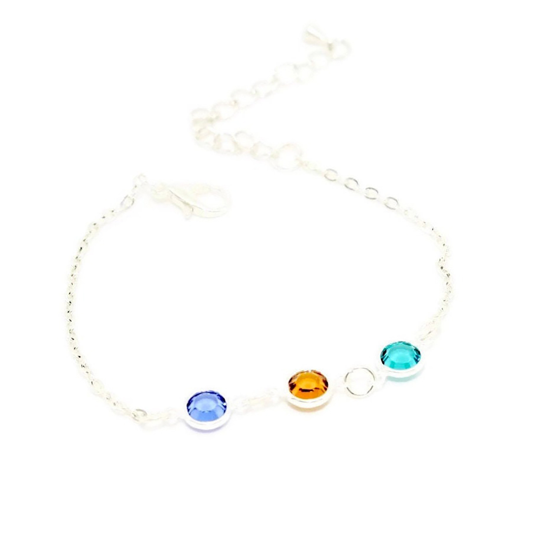 Family Birthstone Mother Grandma Bracelet