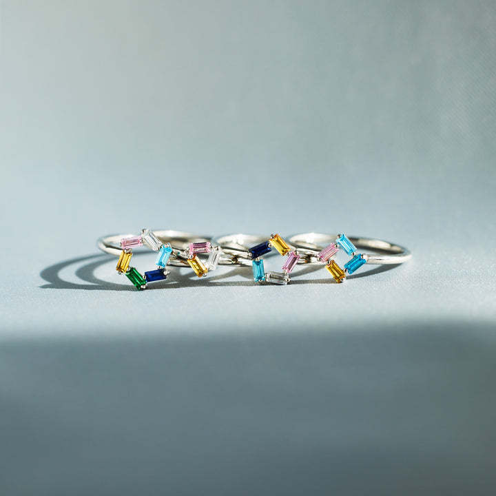 3-6 Baguette Birthstones Ring