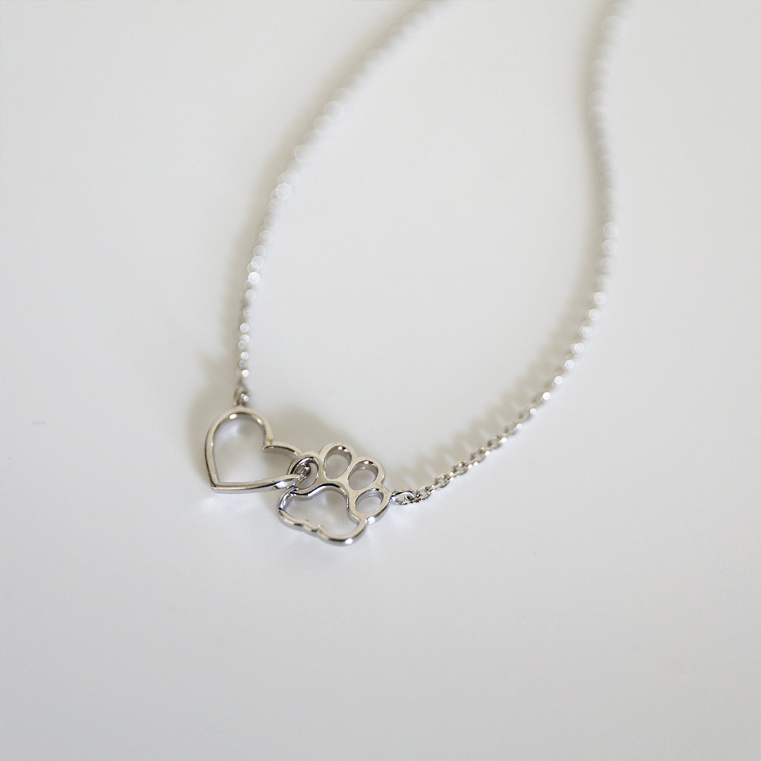 Dog In Heaven Paw Necklace