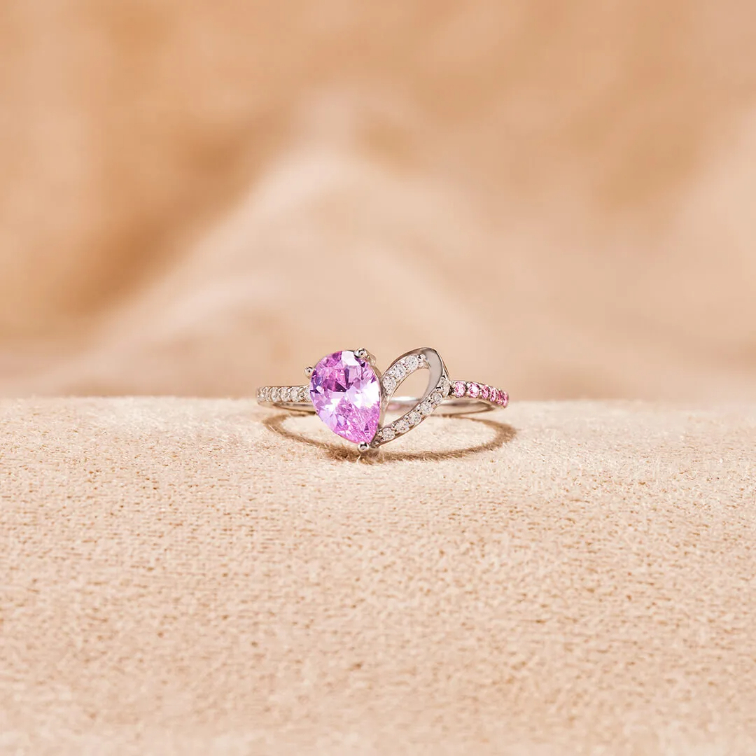Always By Your Side Half Heart Ring