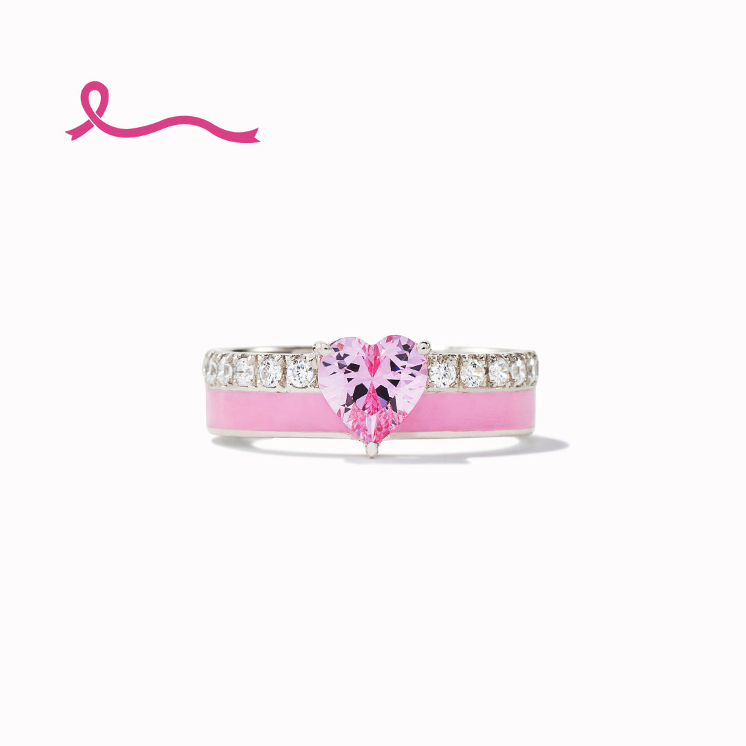 I Wear Pink For Myself Heart Ring