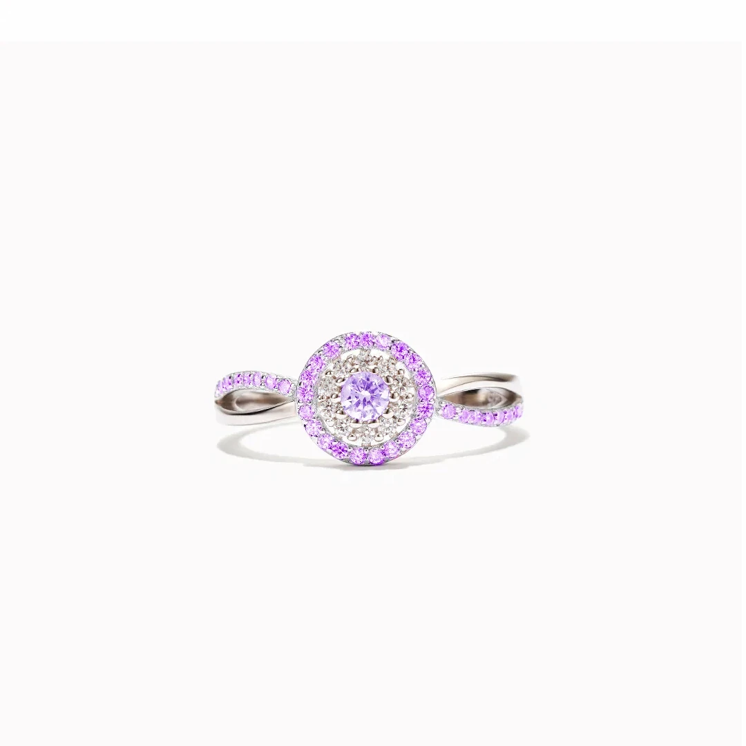 World Sjogren's Awareness I'm Still Me Purple Crystal Ring