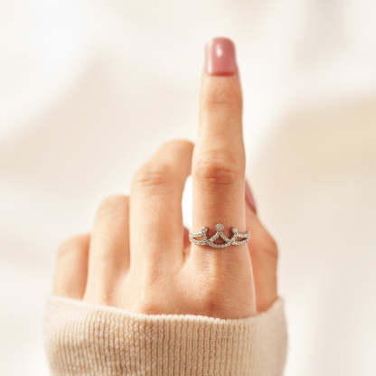 My Dear Daughter-Silver Crown Ring