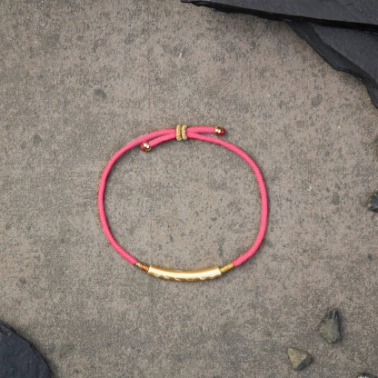 Tibetan Pink String Bracelet for Healing & Hope