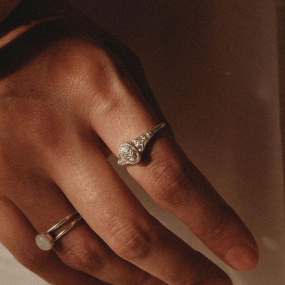 To Me From Me Forget-Me-Not Cremains Ring