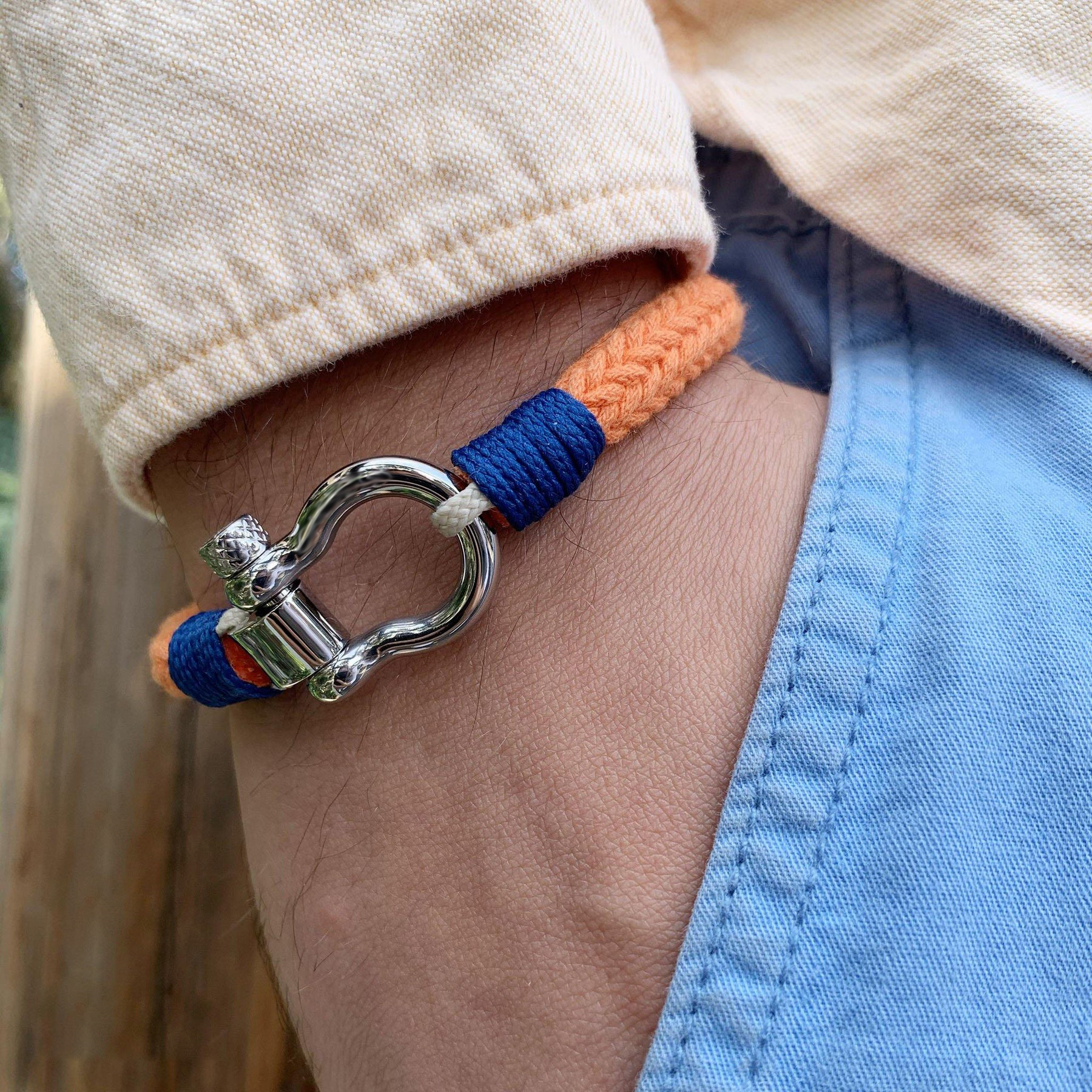 Multiple Sclerosis Awareness Omega Orange Bracelet